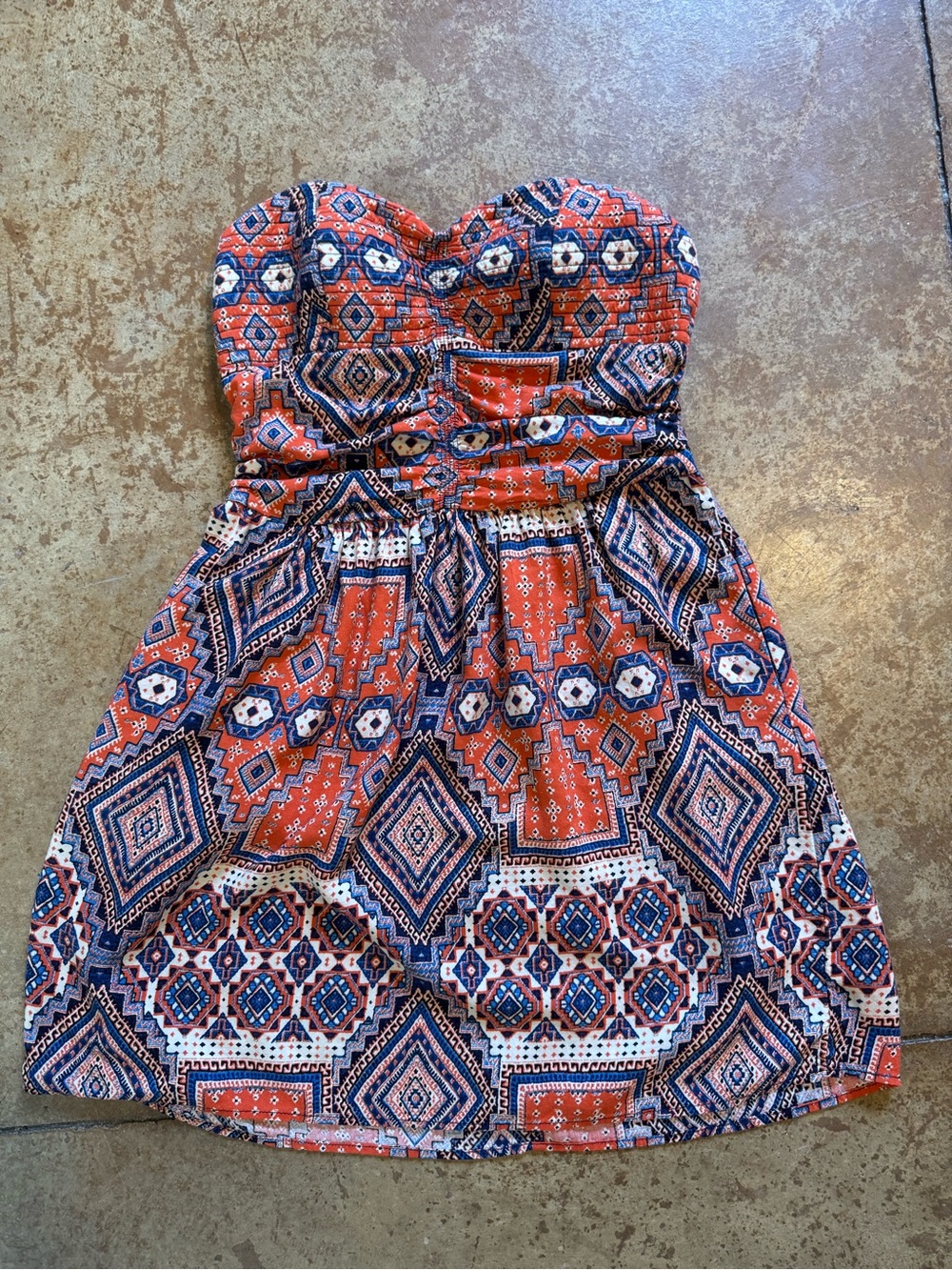 Xhilaration strapless ruched & gathered boho babydoll mini dress size large